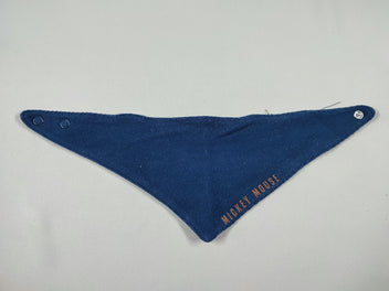 Bavoir bandana bleu texturé 