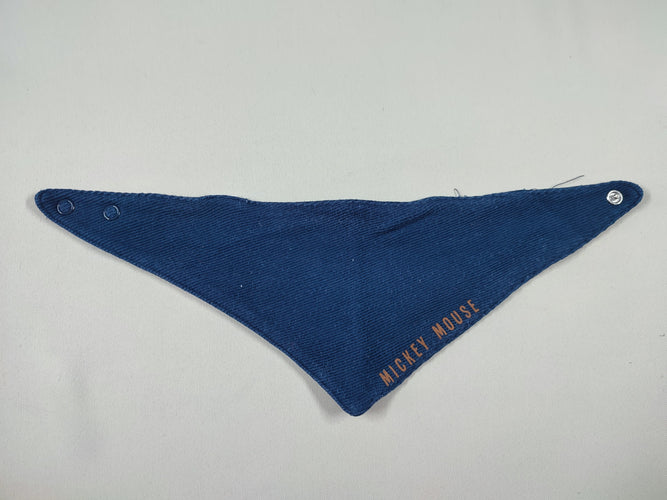 Bavoir bandana bleu texturé "Mickey Mouse", moins cher chez Petit Kiwi