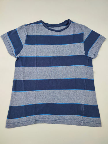T-shirt m.c llgné bleu marine/gris flammé, moins cher chez Petit Kiwi