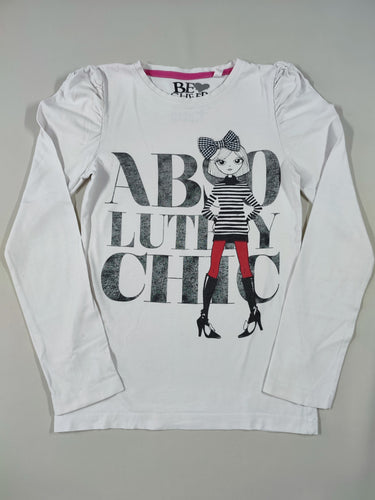T-shirt m.l blanc noeud vichy "Absolutely chic", moins cher chez Petit Kiwi