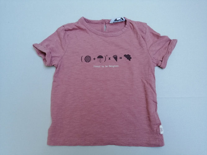 T-shirt m.c brun Belgian, moins cher chez Petit Kiwi