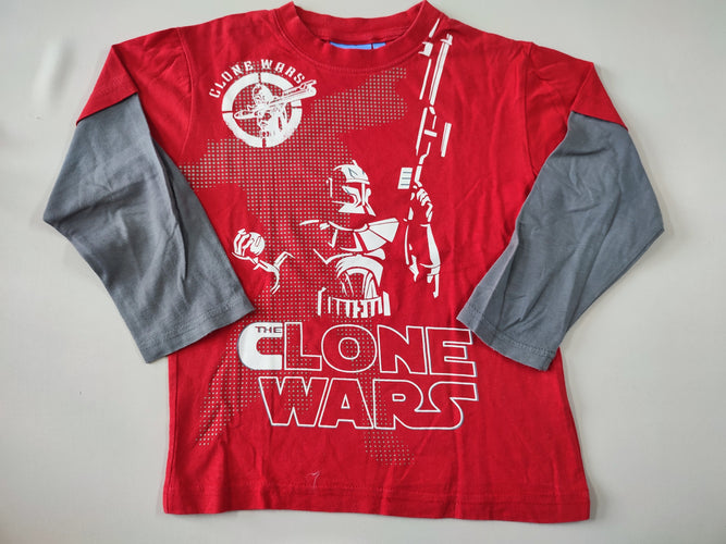 T-shirt m.l rouge "Star wars", moins cher chez Petit Kiwi