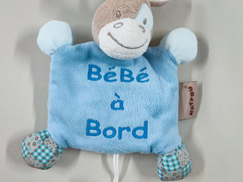 Bébé à bord peluche bleu Gaston