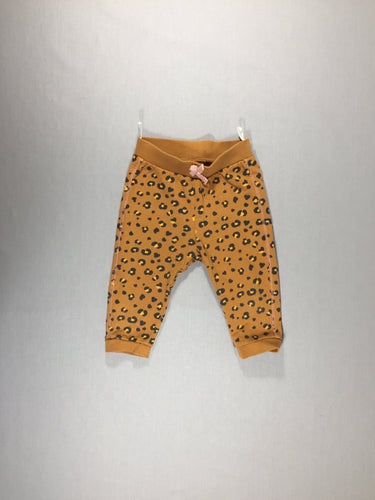 Pantalon jersey brun/ocre - style léopard, moins cher chez Petit Kiwi