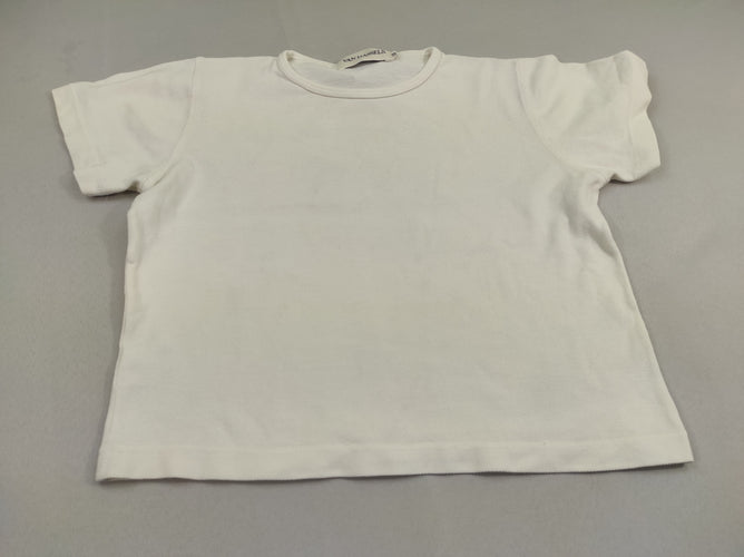T-shirt m.c blanc texturé, moins cher chez Petit Kiwi