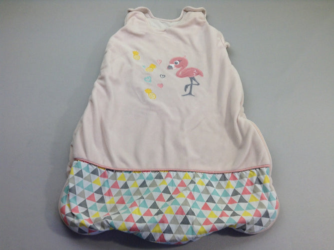 Sac de couchage velours rose pâle Flament rose Domiva, moins cher chez Petit Kiwi