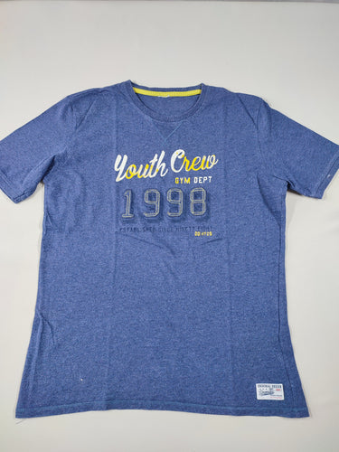 T-shirt m.c bleu "Youth Crew gym dept 1998", moins cher chez Petit Kiwi