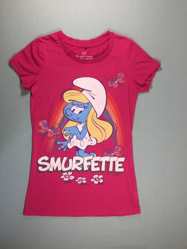 T-shirt m.c rose Smurfilicious (XXS), moins cher chez Petit Kiwi