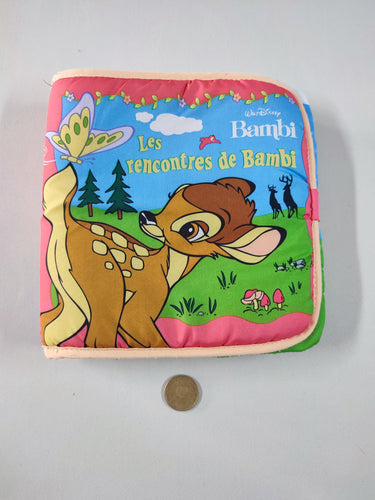 Livre tissu "Les rencontres de Bambi", moins cher chez Petit Kiwi