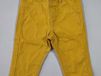 Pantalon jaune à revers