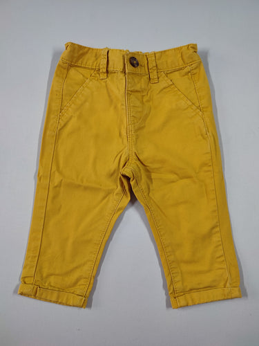 Pantalon jaune à revers, moins cher chez Petit Kiwi