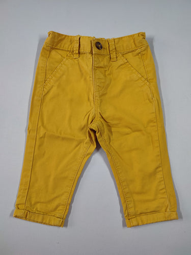 Pantalon jaune à revers, moins cher chez Petit Kiwi