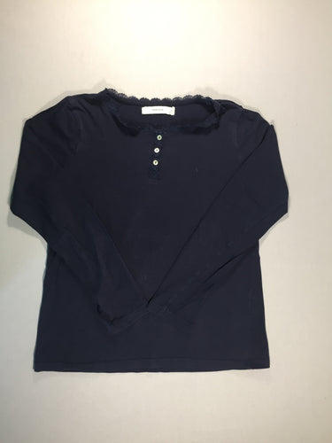 Women secret - T-shirt m.l bleu foncé - 3 petits boutons - dentelle au col (S), moins cher chez Petit Kiwi