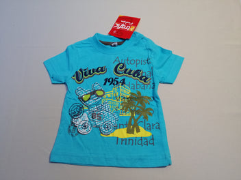 NEUF T-shirt m.c turquoise Viva cuba
