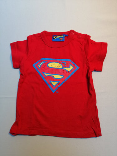 T-shirt m.c rouge Superman, moins cher chez Petit Kiwi