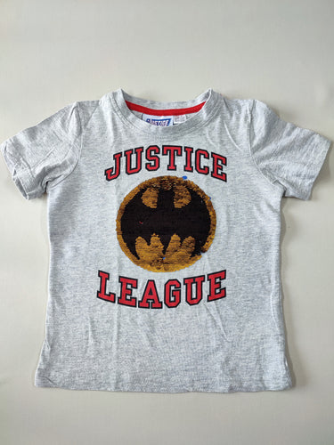 T-shirt m.c gris à sequins réversibles Justice league, moins cher chez Petit Kiwi