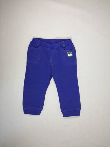 Pantalon molleton bleu vif "58" - légerment bouloché aux fesses, moins cher chez Petit Kiwi