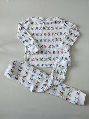Pyjama 2pcs jersey blanc Mickey, moins cher chez Petit Kiwi