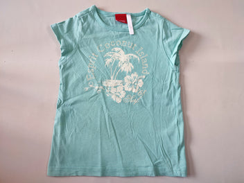 T-shirt m.c turquoise palmier