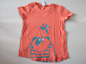 T-shirt m.c orange ours oiseau