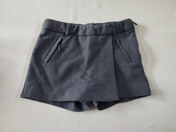 Jupe short grise foncée poches à tirettes