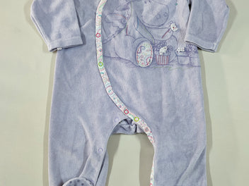 Pyjama velours mauve dragon strass
