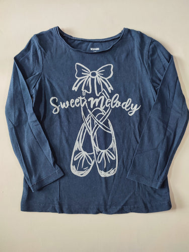 T-shirt m.l bleu marine chaussons de danse "Sweet melody", moins cher chez Petit Kiwi