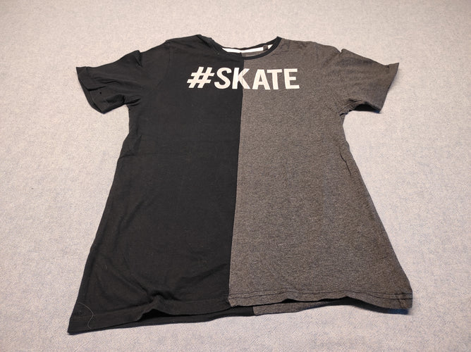 T-shirt m.c noir et gris "#Skate", moins cher chez Petit Kiwi