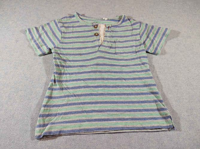 T-shirt m.c rayé vert, bleu, gris, moins cher chez Petit Kiwi