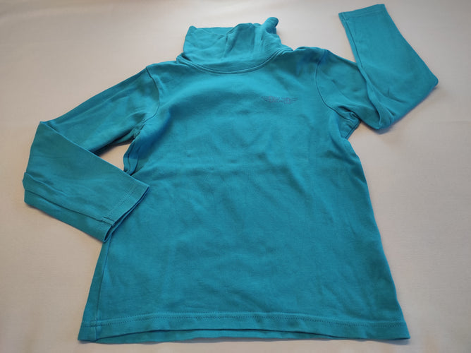 T-shirt m.l col roulé bleu canard, moins cher chez Petit Kiwi