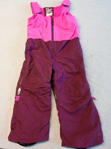Saloppette de ski bi-matière rose et mauve 3-4a, moins cher chez Petit Kiwi
