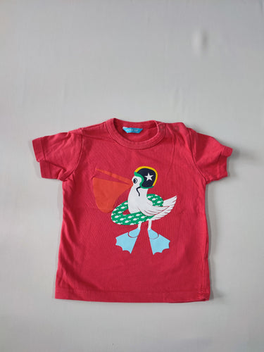 T-shirt m.c rouge pélican bouée, moins cher chez Petit Kiwi