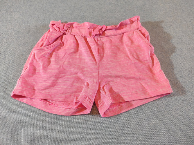 Short jersey rose flammé, moins cher chez Petit Kiwi