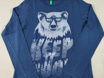 T-shirt m.l bleu marine ours polaire 