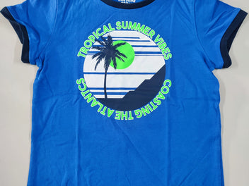 T-shirt m.c bleu palmier 