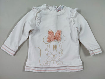 Sweat blanc Minnie noeud en tulle