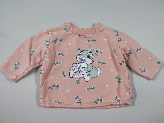 Sweat rose Panpan, moins cher chez Petit Kiwi