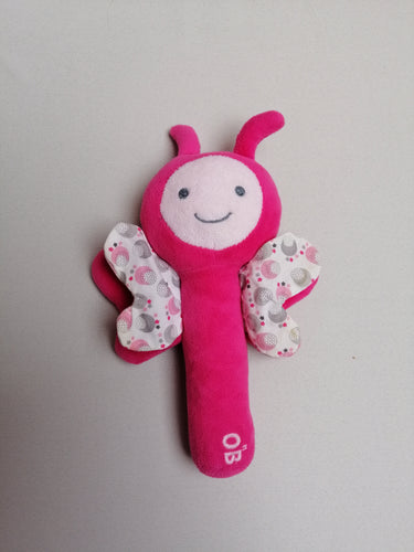 Hochet papillon rose, moins cher chez Petit Kiwi