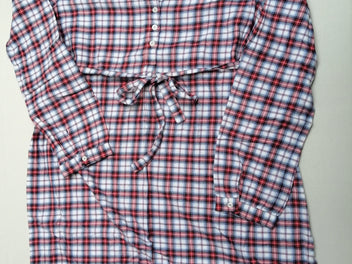 Robe ml carreaux rouge/bleu ceinture