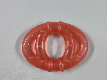 Anneau de dentition ovale rouge