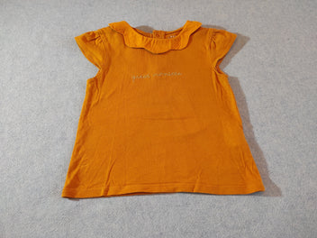 T-shirt m.c orange avec col 