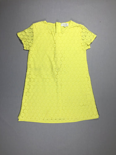 Robe m.c jaune doublée - texturée style dentelle, moins cher chez Petit Kiwi