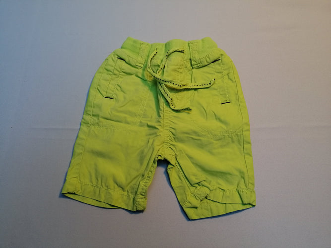 Short taille élastique vert fluo, moins cher chez Petit Kiwi