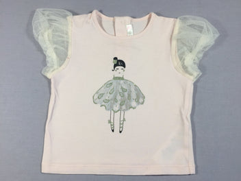 Billieblush - T-shirt m.c en tulle - rose clair  danseuse