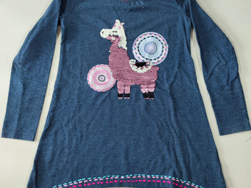 Robe m.l grise foncée à sequins réversibles lama
