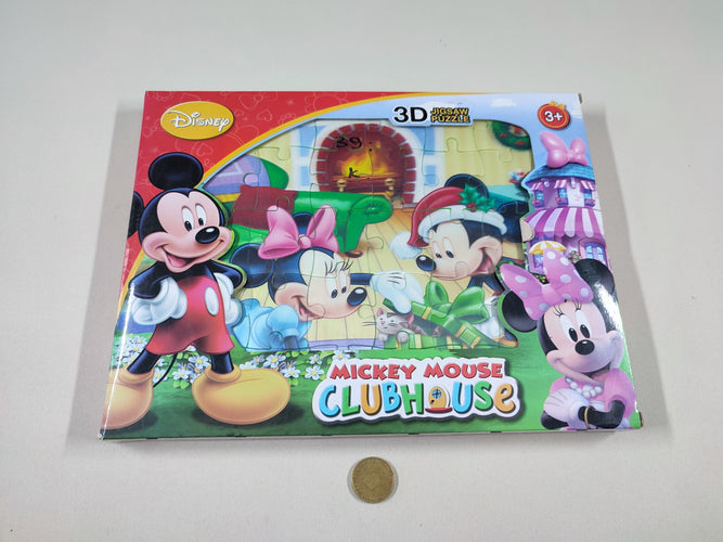 4 puzzles 3D Mickey Mouse 40pcs 3+ - Complet, moins cher chez Petit Kiwi