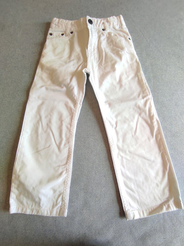 Pantalon denim blanc, moins cher chez Petit Kiwi