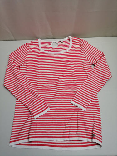 Robe ml mailles ligné blanc/orange, moins cher chez Petit Kiwi
