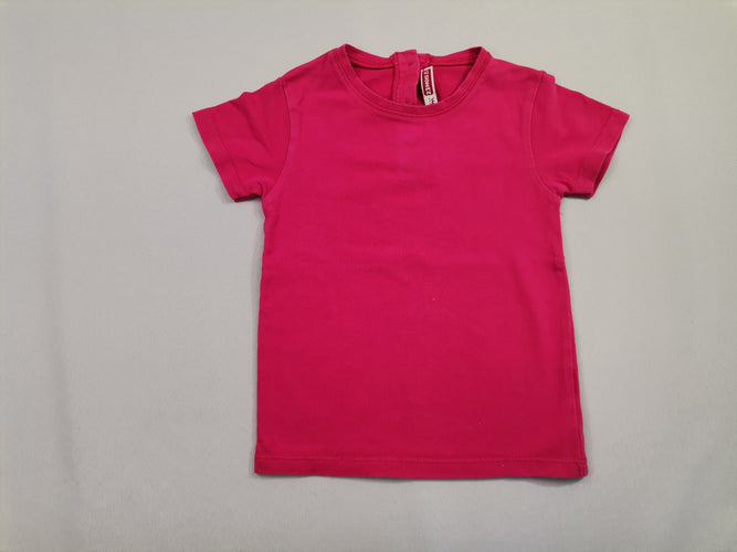 T-shirt m.c rose bouton dos, moins cher chez Petit Kiwi