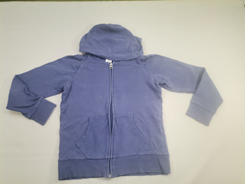 Sweat capuche zippé violet